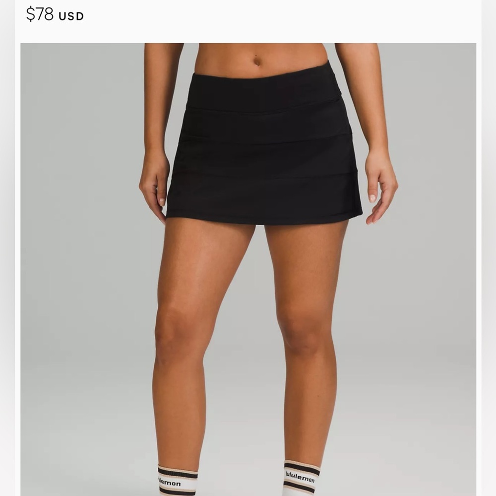 Lululemon Pace Rival Skirt Long, Black, Size 2